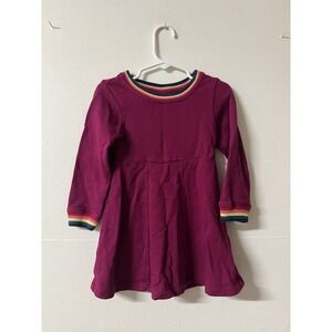Hanna Andersson Mulberry Rainbow French Terry Sweatshirt Dress Size 90 US 3